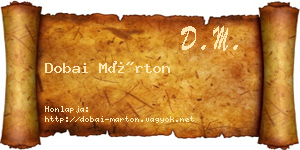 Dobai Márton névjegykártya