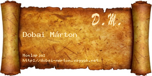 Dobai Márton névjegykártya
